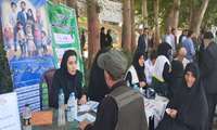 استقرار میز خدمت دانشگاه علوم پزشکی البرز در مصلی نماز جمعه کرج